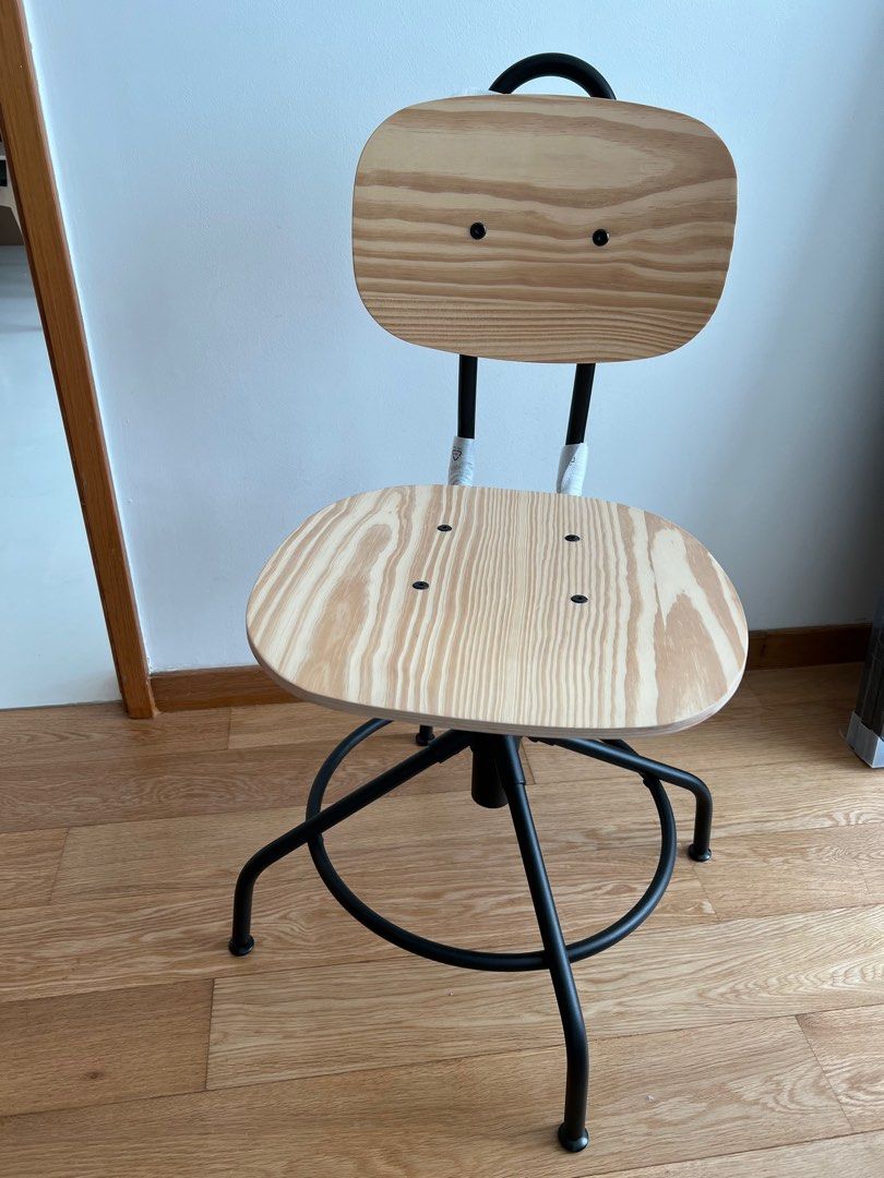 Ikea wooden swivel clearance chair