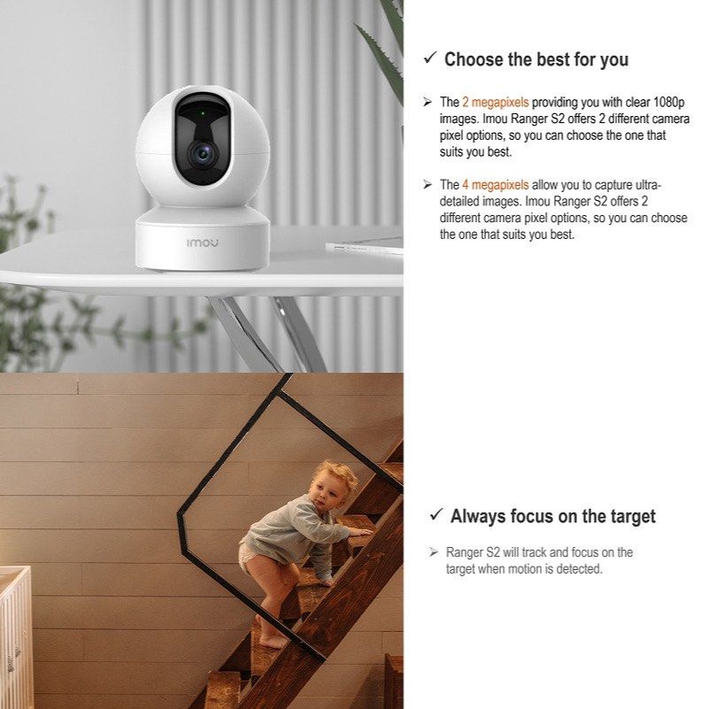 IMOU Ranger 2C 4MP Home Wifi 360 Camera Human Detection Night Vision Baby  Security Surveillance Wireless ip Camera