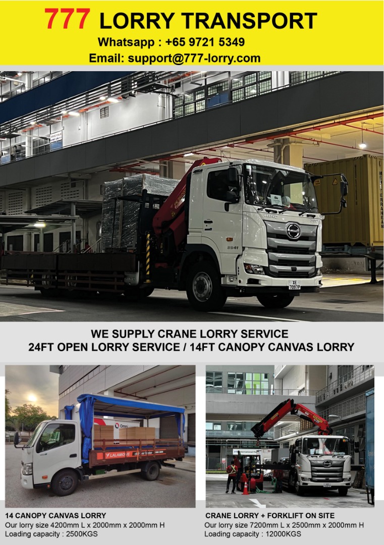 Industrial Transport Services / Crane Lorry / 14ft lorry / 10ft lorry