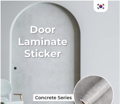 Infeel korean laminate sticker hdb bto door concrete wallpaper self ...
