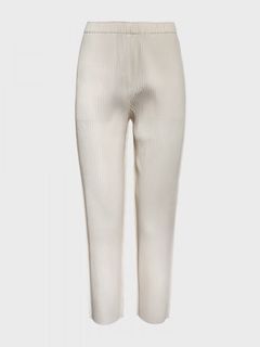 Issey Miyake ME Fine Knit. Pleats Pants in Off White