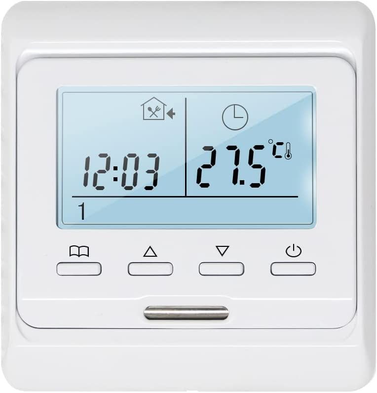 J105] KETOTEK Programmable Underfloor Heating Thermostat Digital Manual Room  Thermostats Electric Floor Heating Controller with 3m Probe Sensor 16A LCD  Weekly Programming, Furniture u0026 Home Living, Home Improvement u0026  Organisation, Home Improvement