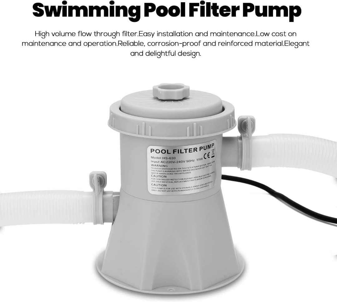 [J499] HS630 Swimming Pool Filter Pump 300 Gallon, Furniture & Home