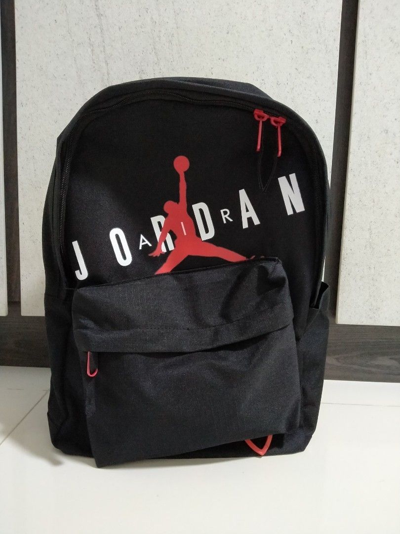 Red and black jordan sale backpack