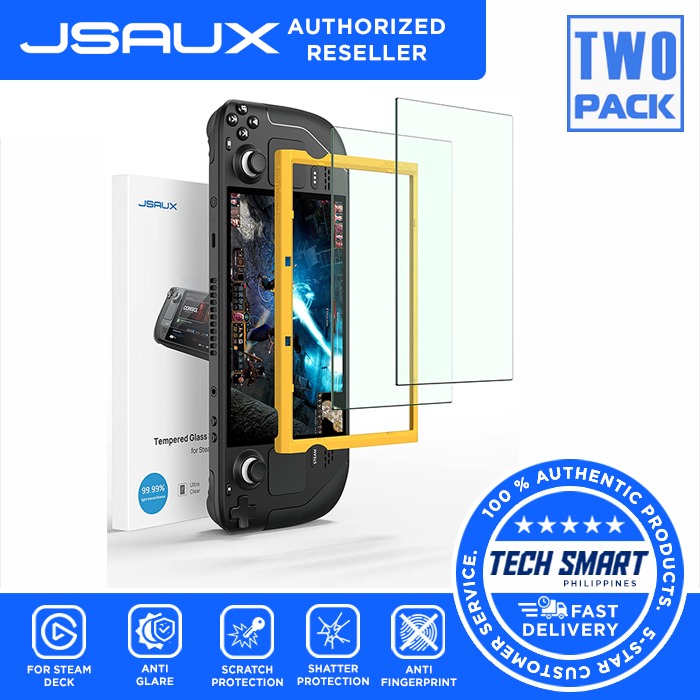 JSAUX 2-Pack Anti Glare Screen Protector for Steam Deck, 9H Hardness Matte  Tempered Glass with Guiding Frame, Scratch Resistant, Comes with Toolkits