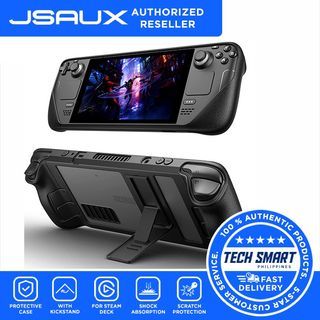 JSAUX Kickstand Case for Steam Deck, PC0105 Upgrade The Adjustable Angle Stand Steam Deck Cover TPU Protective Case Compatible with Valve Steam Deck Shock-Absorption, Non-Slip and Anti-Scratch Design