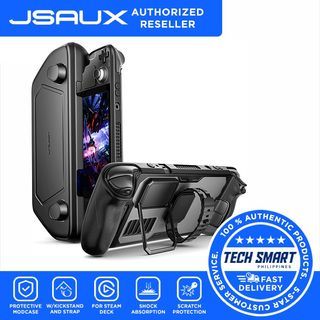 JSAUX ModCase for Steam Deck, PC0104 Modular Steam Deck Case with Detachable Front Shell Valve Steam Deck Accessories Include Protective Case, Face Cover, Metal Bracket and Strap - Basic Set