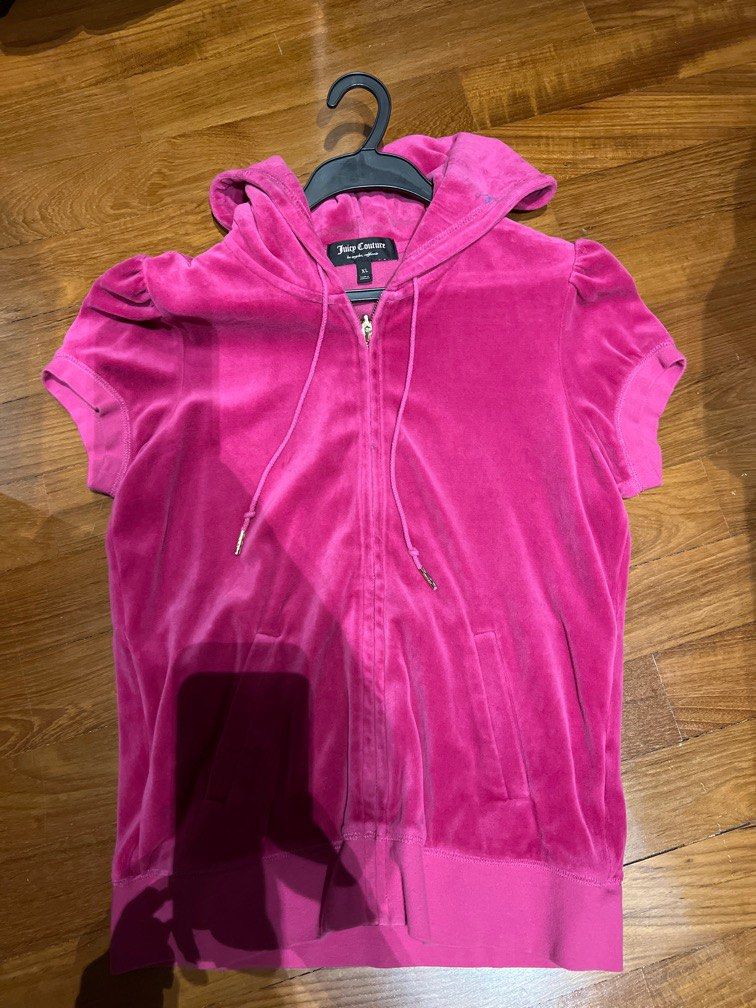 Juicy Couture Pink short sleeve Hoodie Women s Fashion Tops