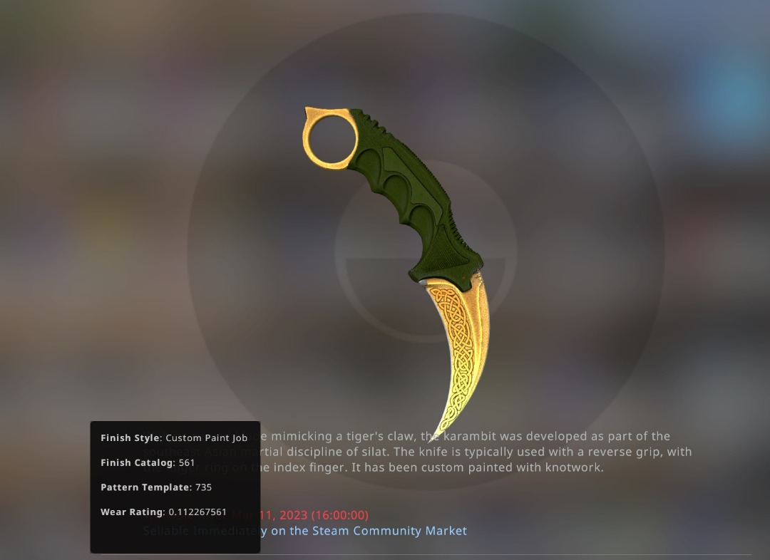 Karambit lore Knife CSGO SKINS KNIVES (MW), Video Gaming, Gaming