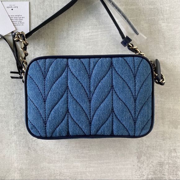 Kate Spade Kendall Briar Lane Quilted Denim Crossbody Blue Women s Fashion Bags Wallets Cross body Bags on Carousell