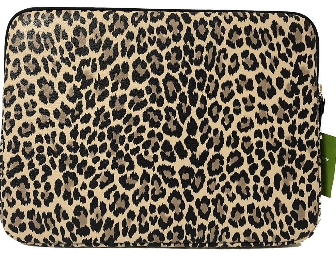 Kate Spade New York Leopard Print Laptop Case Sleeve Black Multi 13