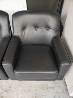 King Koil Black Leather Single Seater Sofa for sale @ $100 each