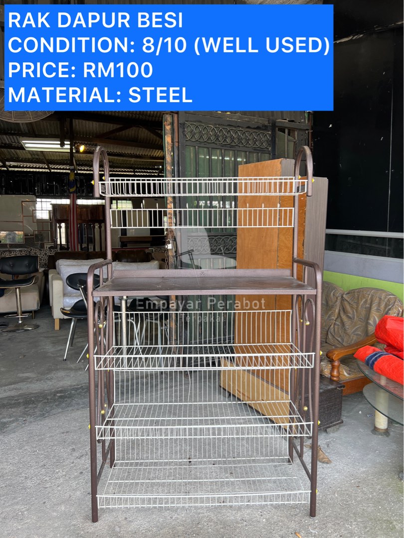 KITCHEN STEEL RACK, Furniture & Home Living, Furniture, Shelves