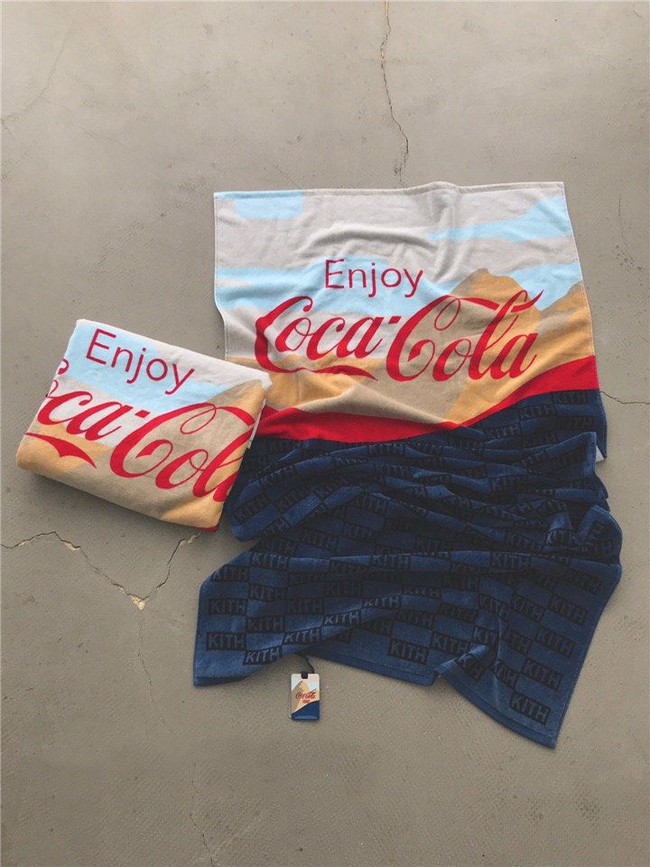 KITH x Coca Cola towel 聯名毛巾, 傢俬＆家居, 床具浴巾- Carousell