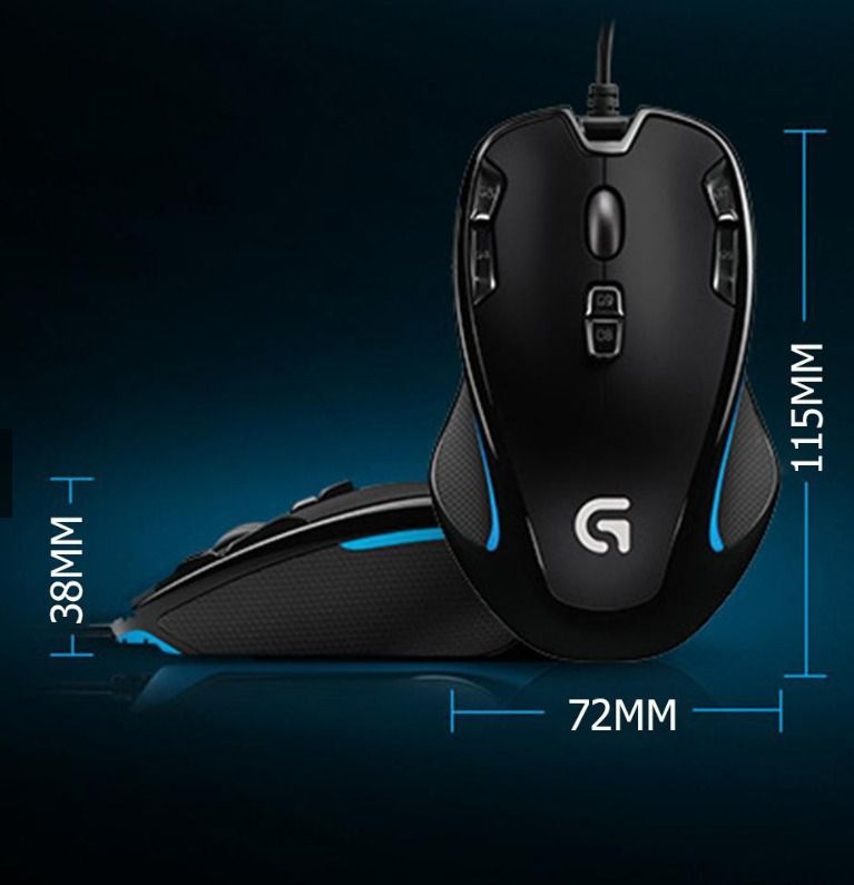 Logitech G300S wired gaming mouse w/ backlight mechanical & macro