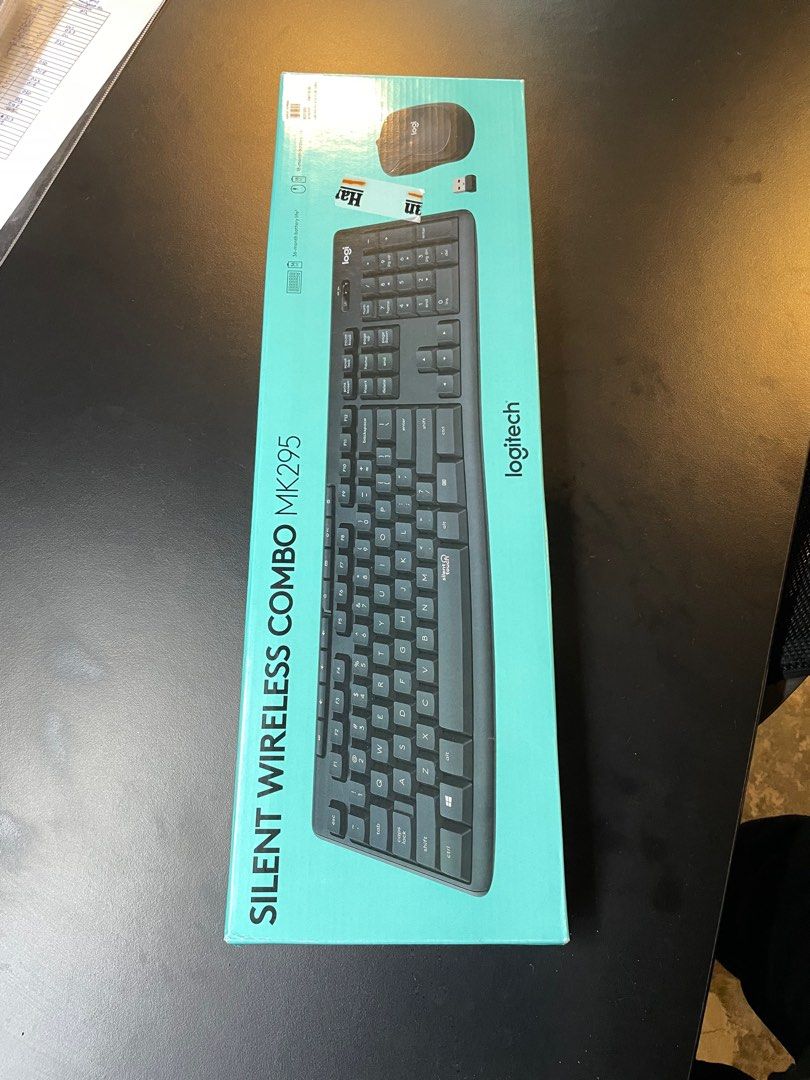 Logitech Silent Wireless Combo Keyboard and Mouse MK295, Computers
