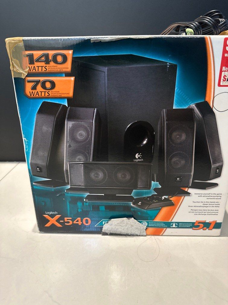 Logitech X540 Surround Sound Speaker System with Subwoofer, Computers
