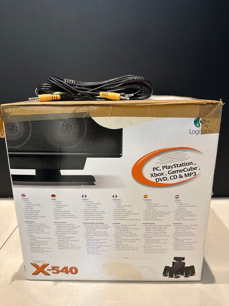 Logitech X540 Surround Sound Speaker System with Subwoofer, Computers