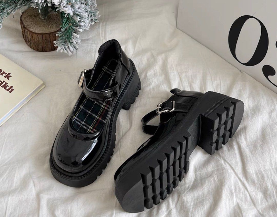 Loafers mary janes Women Leather Shoes Japanese Academy Girl Middle School  Student Shoes Animation Maid Lolita