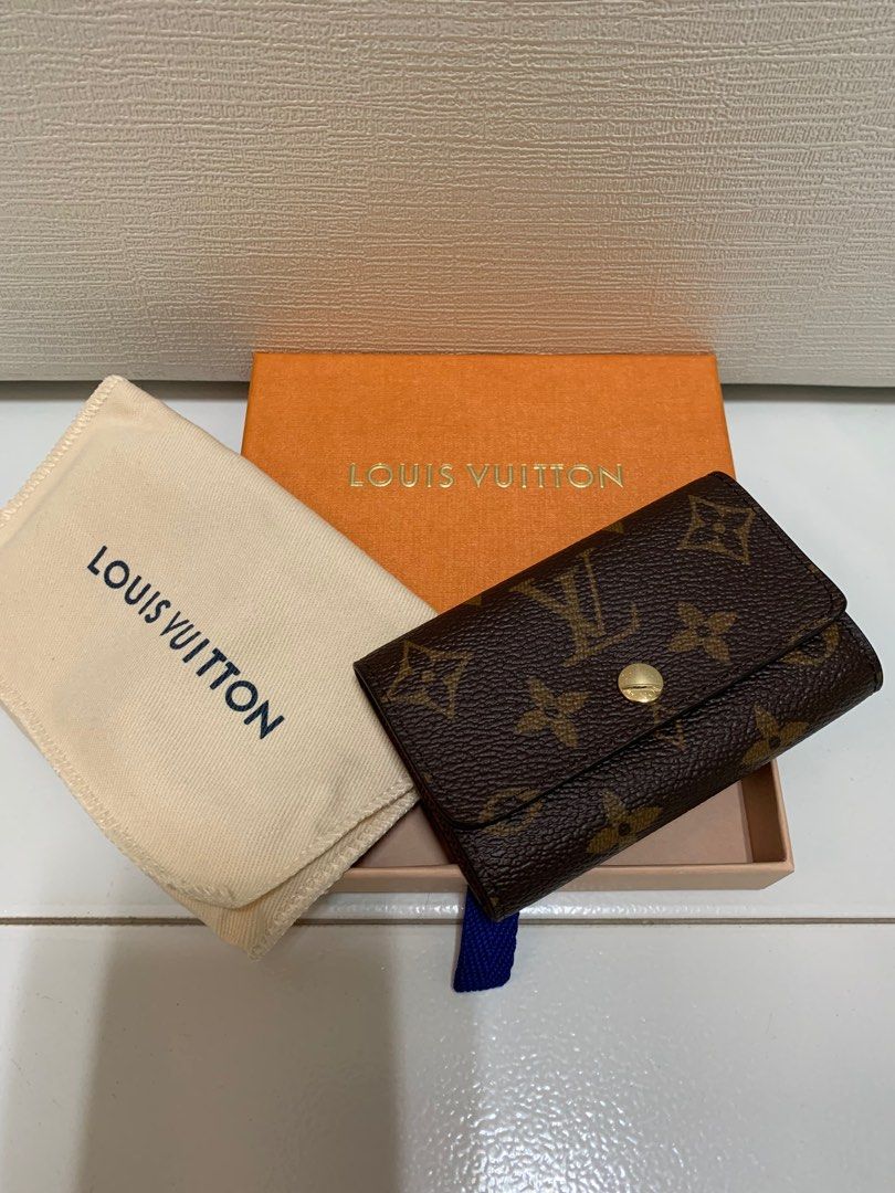 Louis Vuitton Brown Fuchsia Monogram Canvas Leather 6 Key Holder