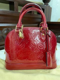 LOUIS VUITTON M91606 VERNIS RED ALMA BB POMDAMUL 2WAY SHOULDER BAG  237026488 KM, Luxury, Bags & Wallets on Carousell