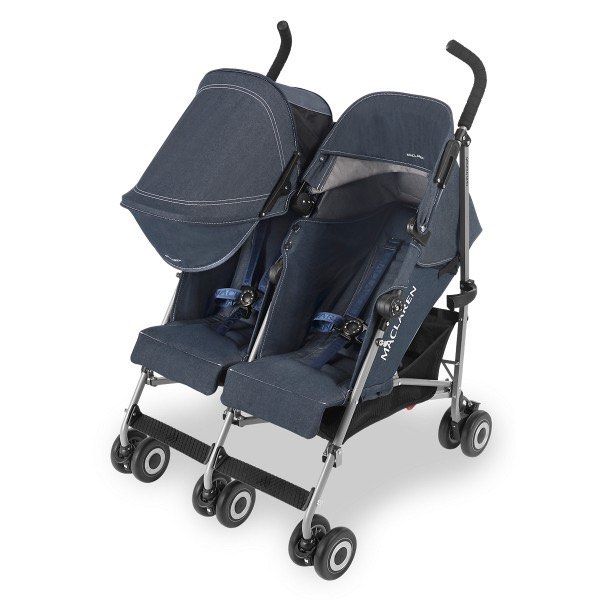 Maclaren denim double stroller new arrivals