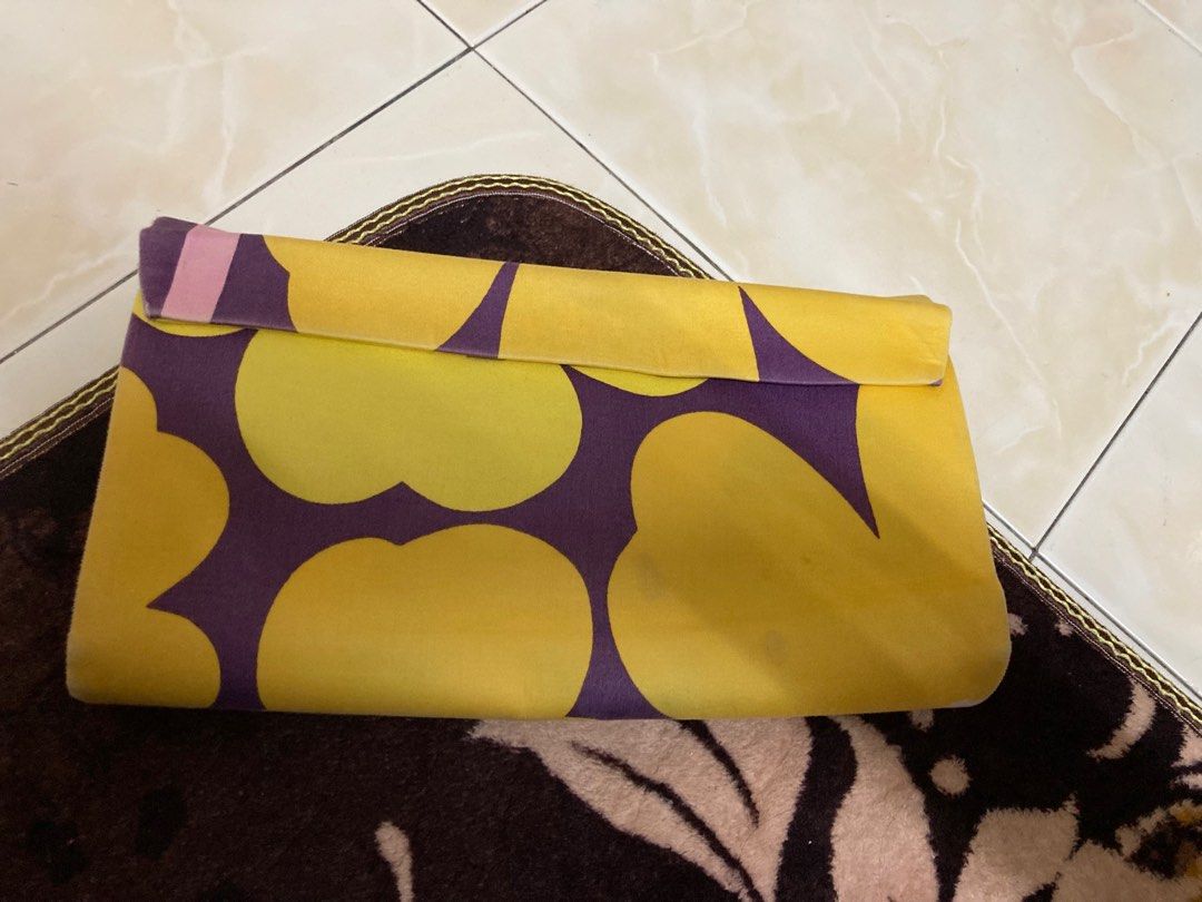 Japan Marimekko shoulder clutch bag yellow purple / sling bag / purse pouch  dinner bag, Women's Fashion, Bags & Wallets, Cross-body Bags on Carousell