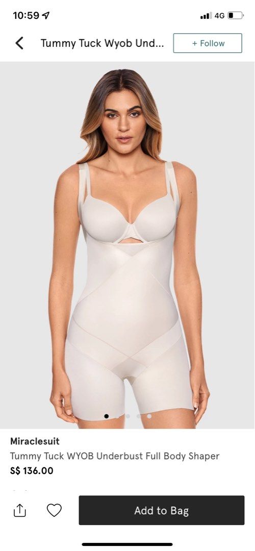 Miraclesuit Tummy Tuck WYOB Underbust Full Body (Nude - Size M)