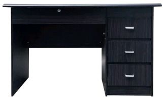 Modern Office Table with Center Pedestal Drawers and Cabinet in Wenge | SMP 212 | Drafting Table
