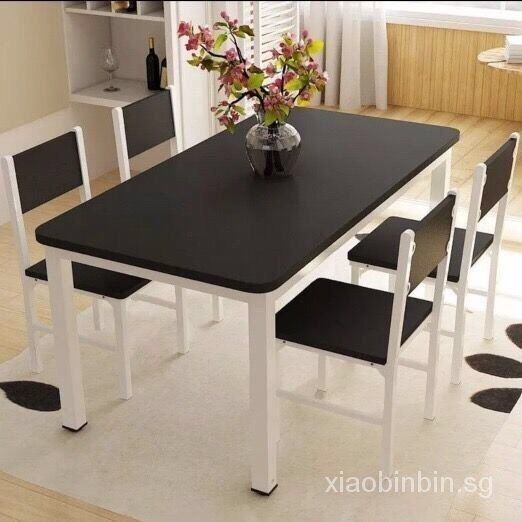 Modern Small-Sized Household Simple Dining Table Rectangular Fast Food  Restaurant Dining Table Combination46People Minimalist, Furniture & Home  Living, Furniture, Tables & Sets On Carousell