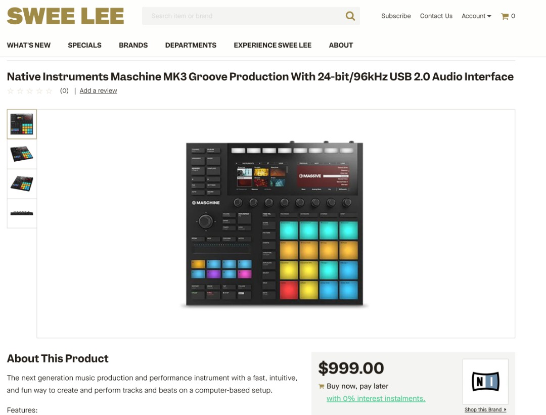 Native Instruments Maschine MK3 Groove Production With 24-bit/96kHz USB ...