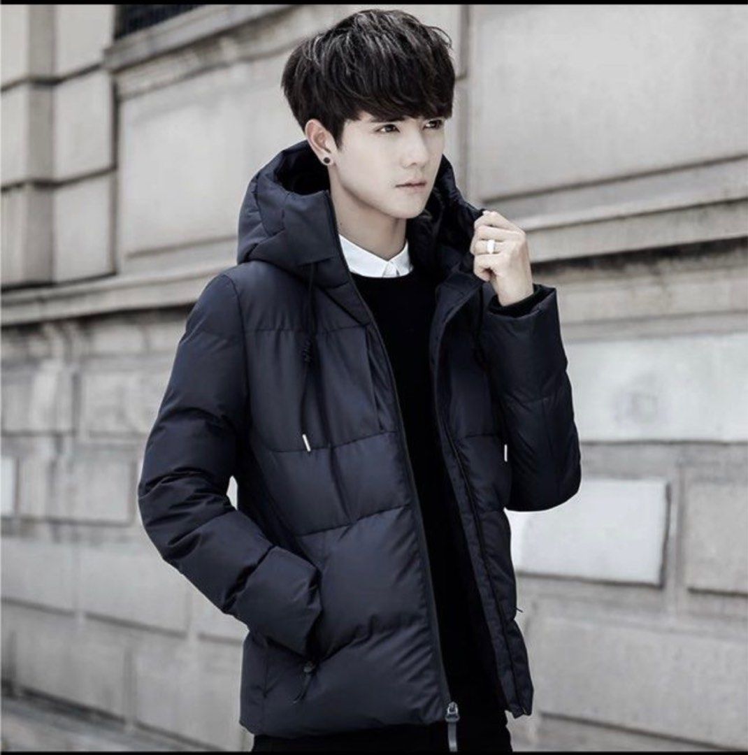 Navy dark blue winter jacket Men s Fashion Coats Jackets and Outerwear on Carousell