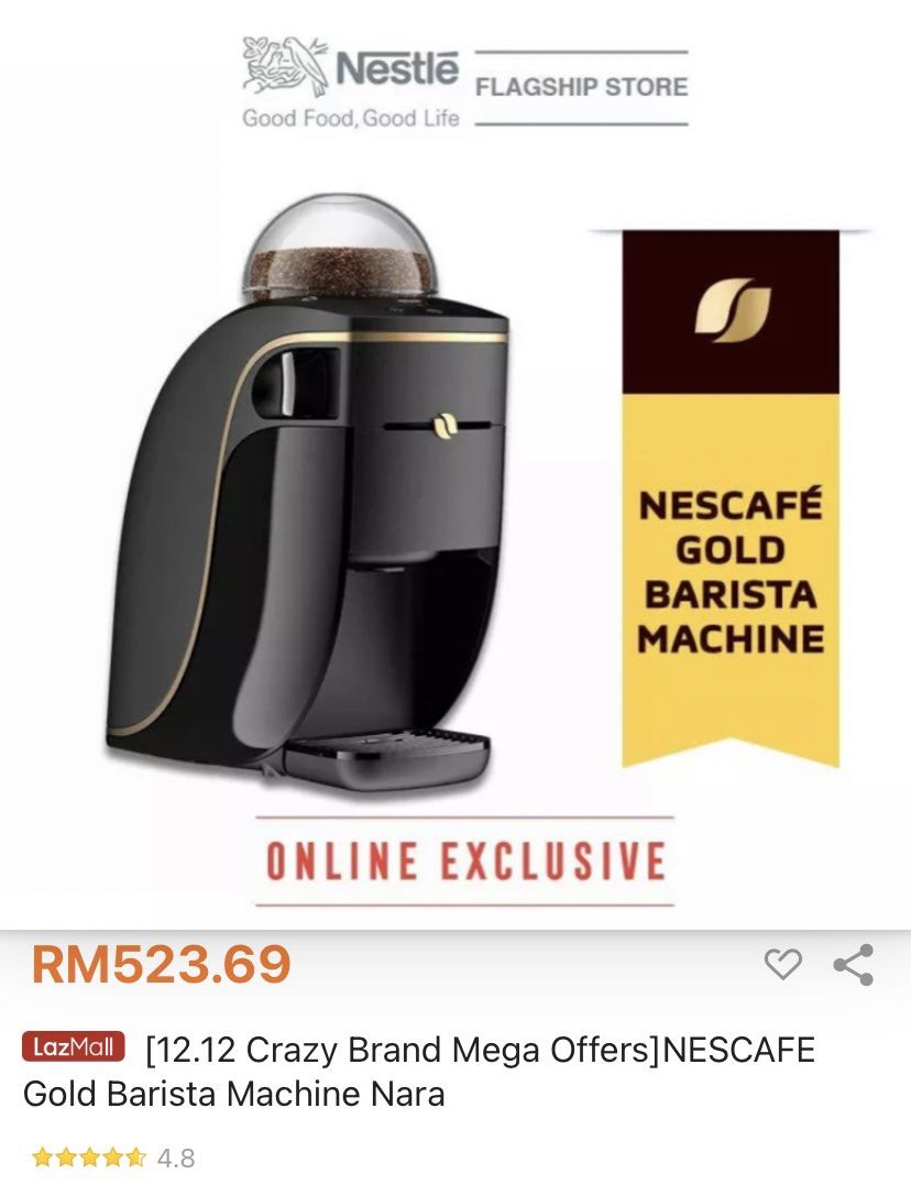 Nescafe Gold Barista Machine Nara ( New ), TV & Home Appliances