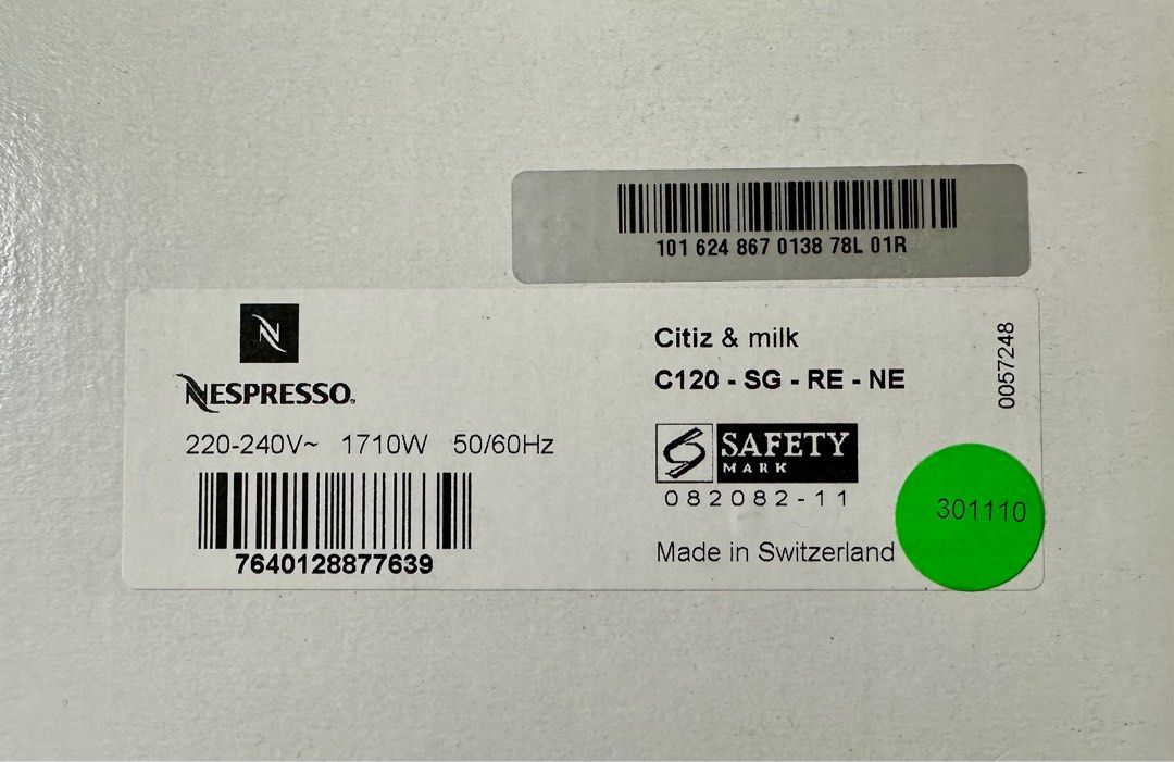 Nespresso Citiz and Milk Coffee Machine (Red), TV & Home Appliances