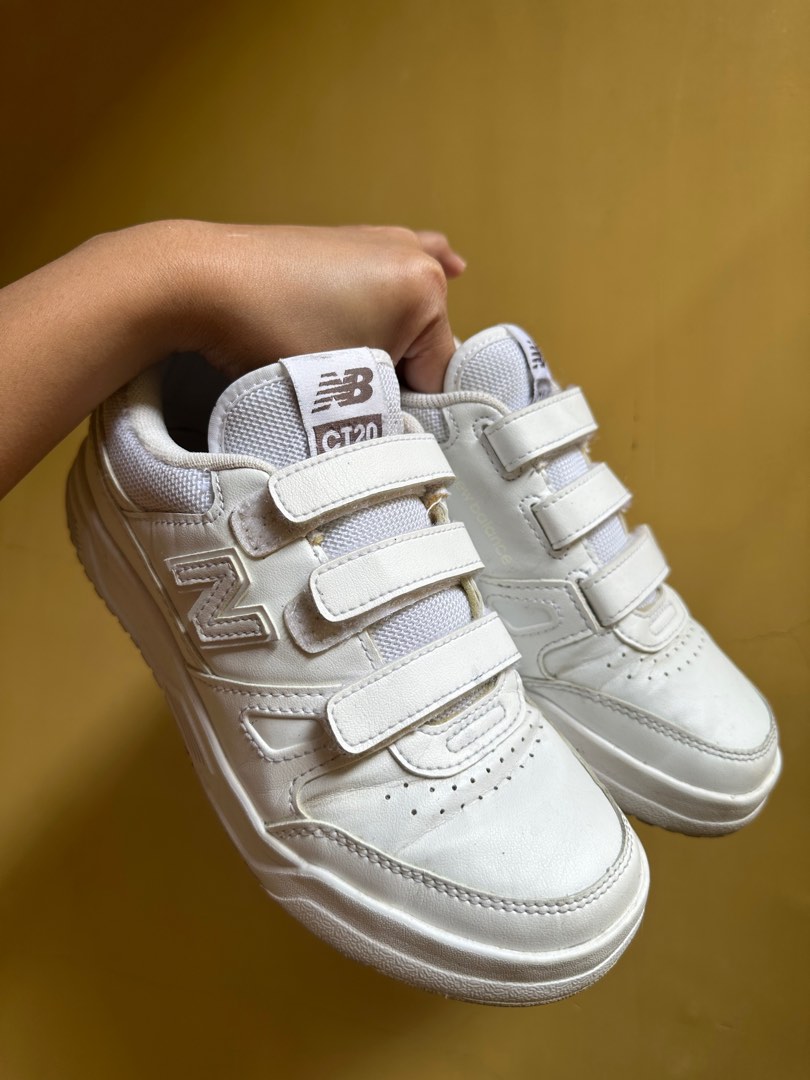 New Balance White Velcro Sneakers on Carousell