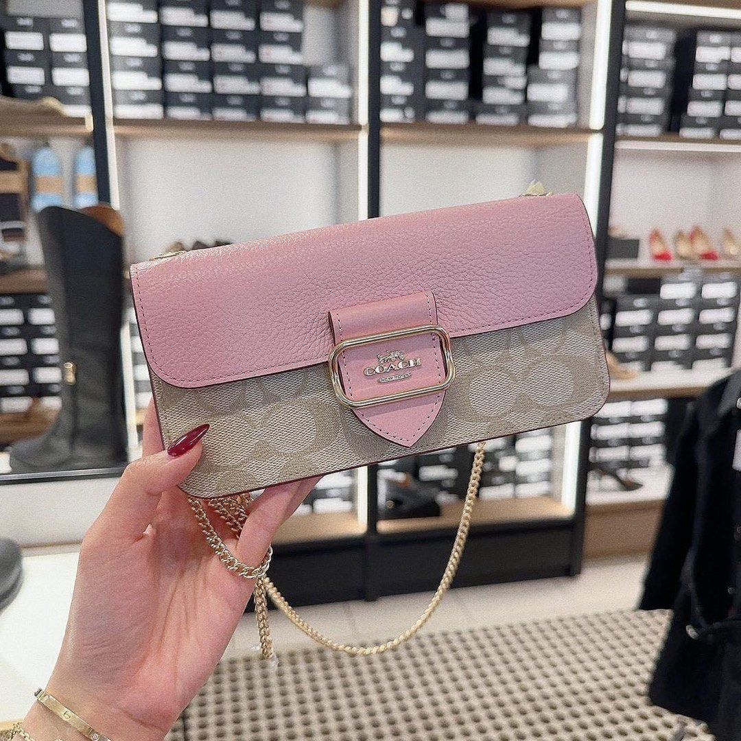 New Coach Original Pink Khaki Collection MORGAN CROSSBODY IN
