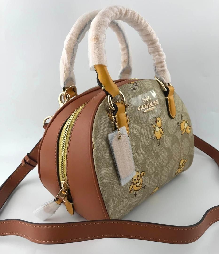 Coach, Bags, Nwt Last One Coach Sydney Satchel In Signature Canvas With  Tossed Chick Print
