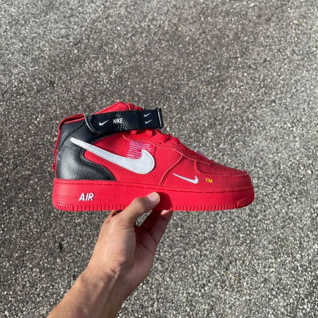 Nike air force sale 1 overbranded red