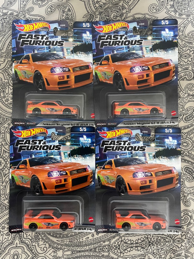 Hot Wheels Nissan Skyline GT R, Fast & Furious 5/5 [Orange]