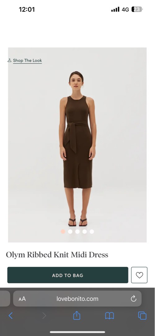 Olym Ribbed Knit Midi Dress, Women's Fashion, Dresses & Sets, Dresses