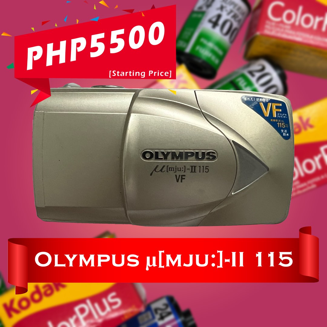 Olympus Mju II 115 + Freebies, Photography, Cameras on Carousell