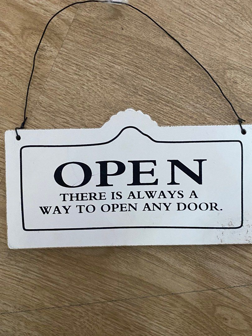 Open and Closed Signage, Furniture & Home Living, Home Decor, Wall ...