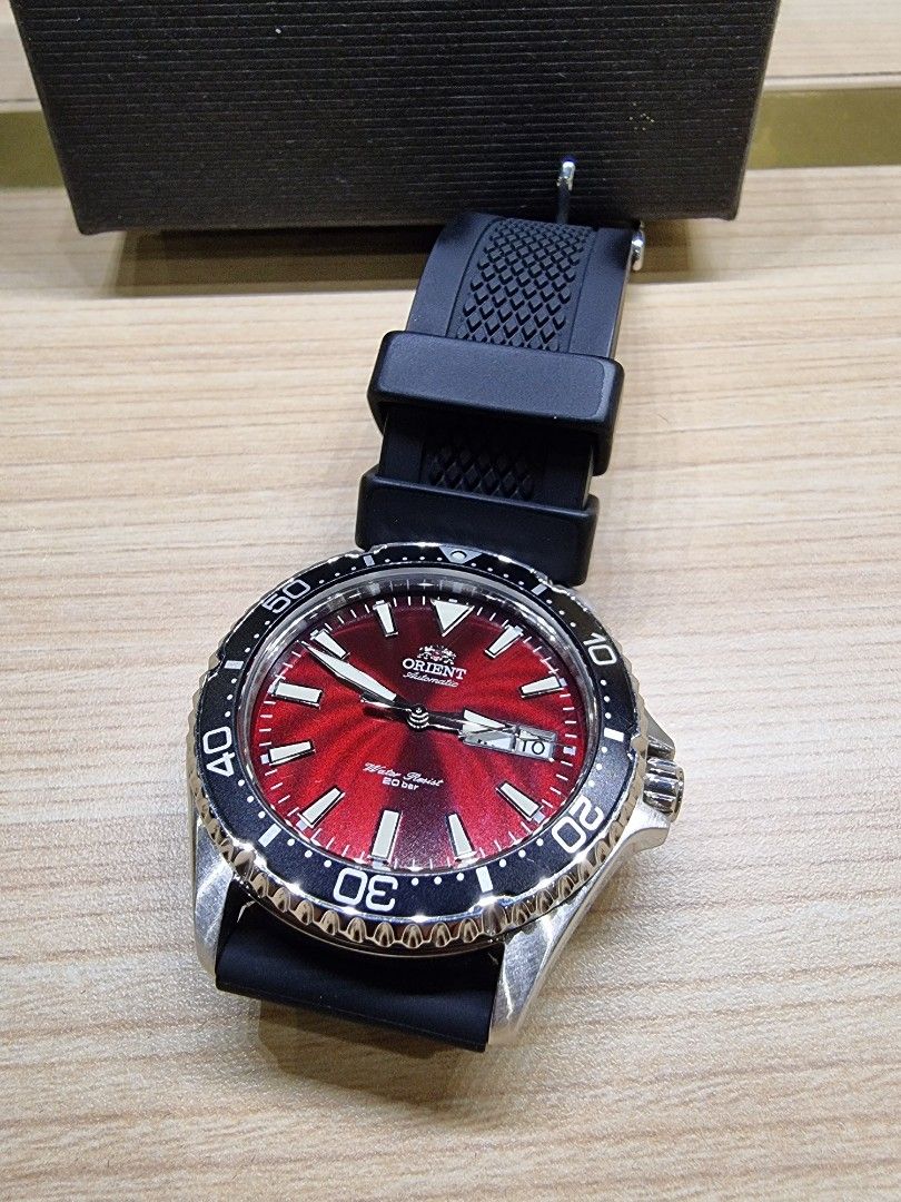 Orient Kamasu Red Diver Watch, Men's Fashion, Watches & Accessories