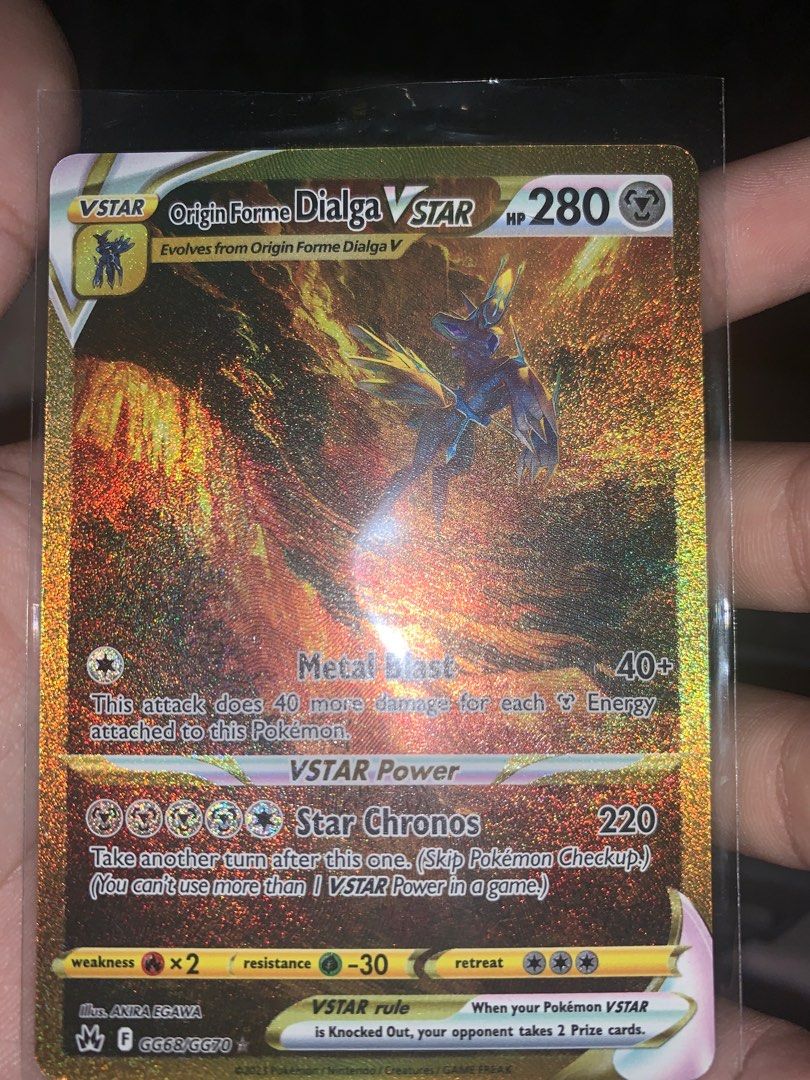 Origin forme Dialga V star Gold, Hobbies & Toys, Toys & Games on Carousell