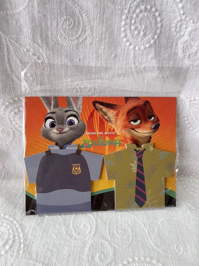 Original Disney zootopia memo pad notepad sticky note cute cartoon