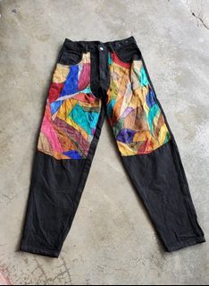 patchwork machine jeans(31)