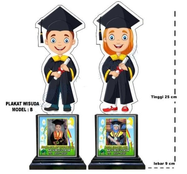 Plakat Wisuda Akrilik Untuk TK / PAUD, Desain & Kerajinan Tangan