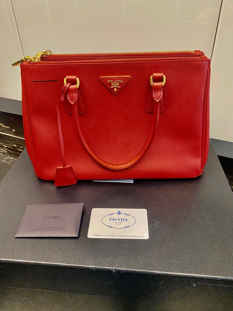 Prada Large Galleria Saffiano Leather Bag Talco - Luxury Helsinki