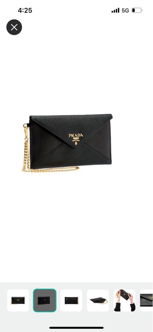 Prada Saffiano envelope purse Women s Fashion Bags Wallets Purses Pouches on Carousell