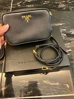 Prada Women's 1DH010 100% Saffiano Leather Chain Mini Shoulder Bag